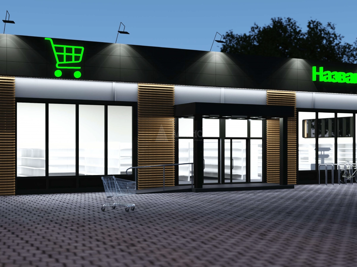 3D визуализация Магазин из сэндвич-панелей - фото 2