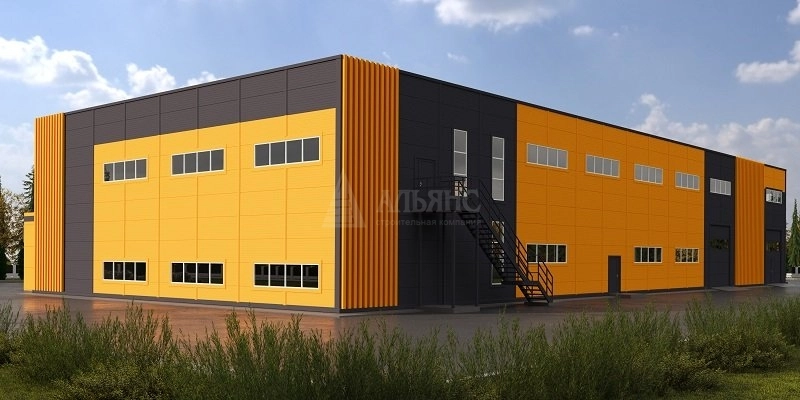 3D визуализация СТО из сэндвич-панелей - фото 4