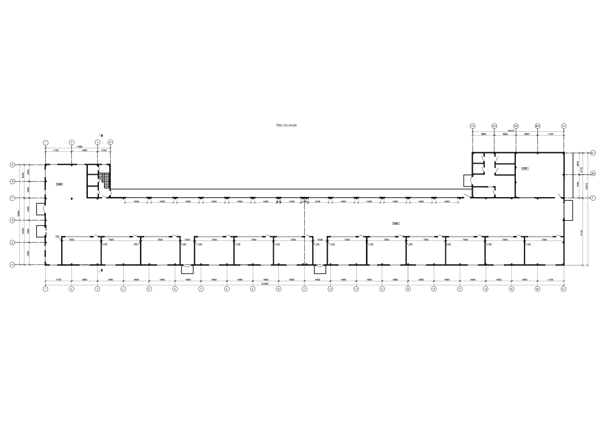 Планировка Склад-ангар с АБК из сэндвич-панелей -  фото 1