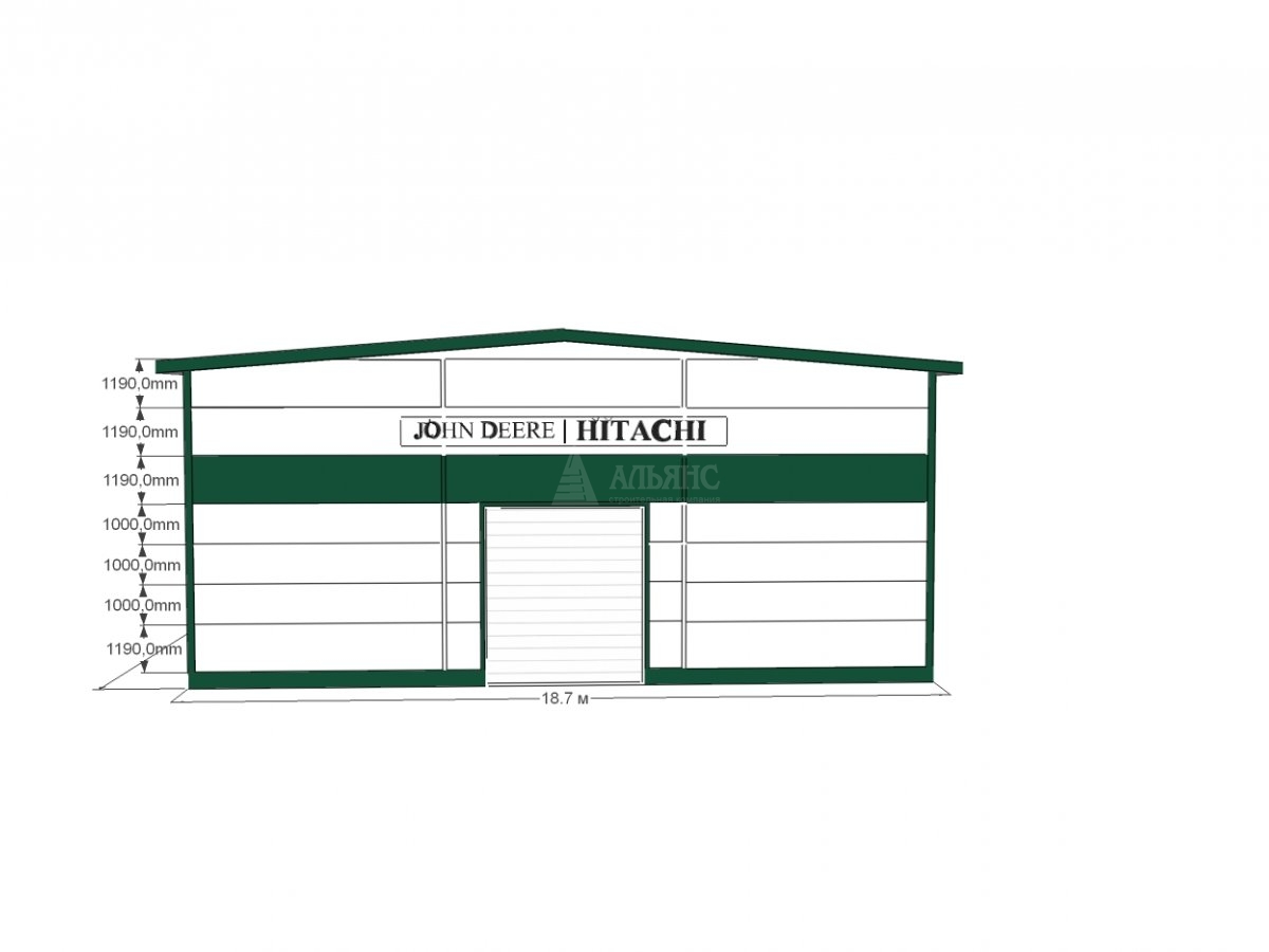 3D визуализация СТО из сэндвич-панелей - фото 9