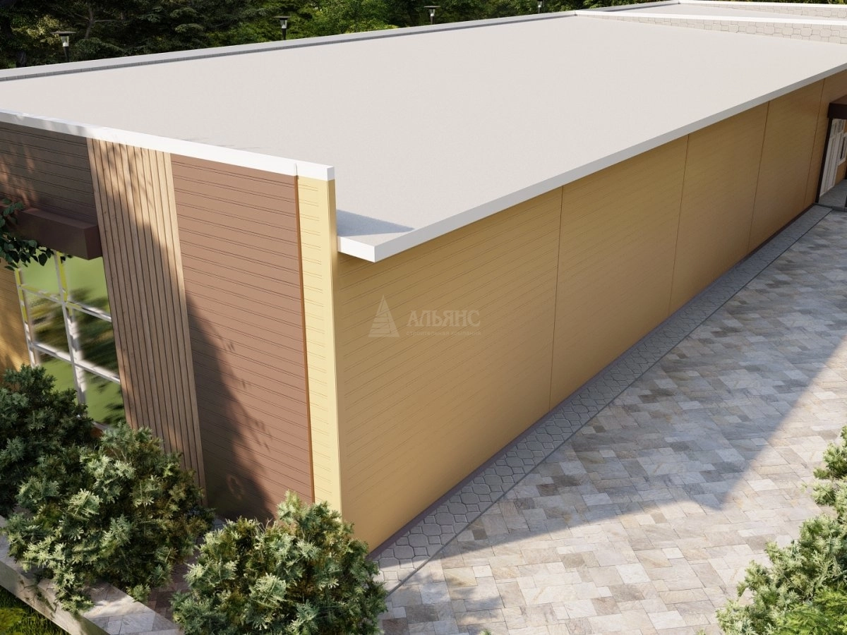 3D визуализация Придорожное кафе из сэндвич-панелей - фото 4