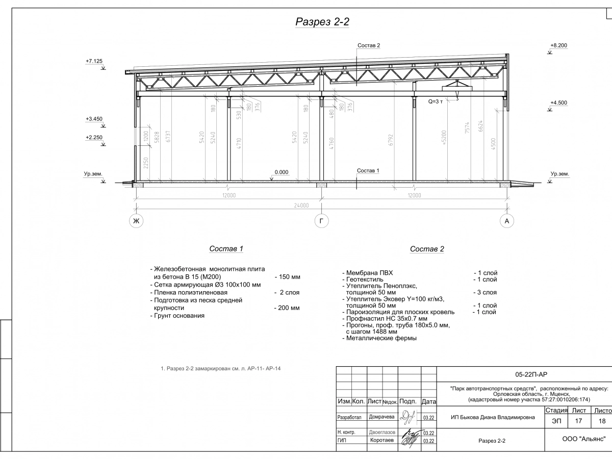 Планировка СТО с АБК из сэндвич-панелей -  фото 20